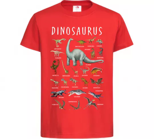 Детская футболка Види динозаврів Красный фото