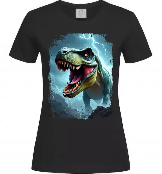 Жіноча футболка Thunder Rex Чорний фото