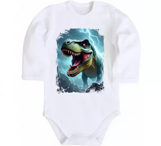 Детский боди Thunder Rex Белый фото