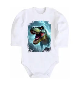Дитячий бодік Thunder Rex Білий фото
