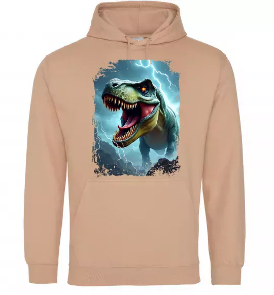 Мужская толстовка (худи) Thunder Rex Песочный фото