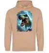 Женская толстовка (худи) Thunder Rex Песочный фото