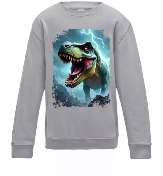 Детский Свитшот Thunder Rex Серый меланж фото