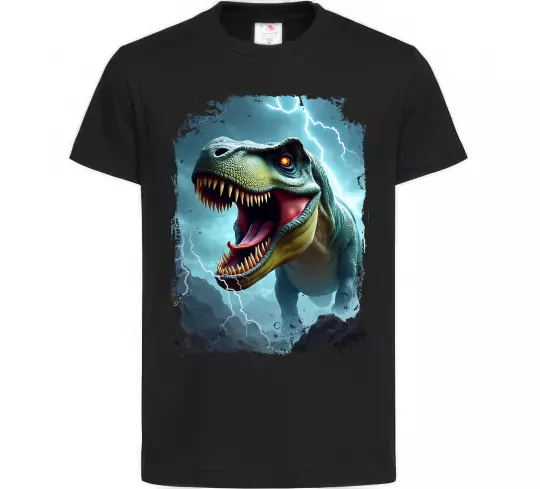 Детская футболка Thunder Rex Черный фото