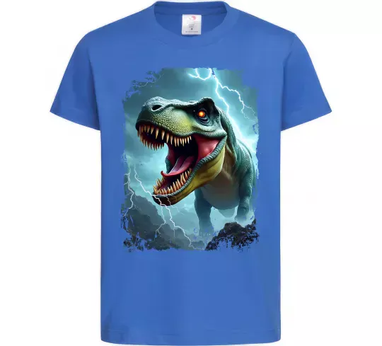 Детская футболка Thunder Rex Ярко-синий фото