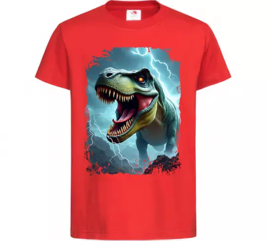 Детская футболка Thunder Rex Красный фото
