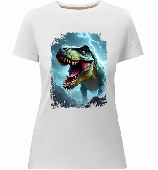 Женская премиум футболка Thunder Rex Белый фото
