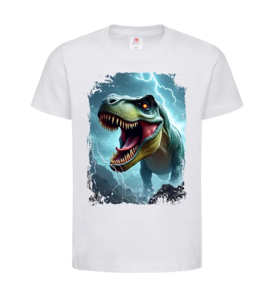 Дитяча футболка Thunder Rex Білий фото