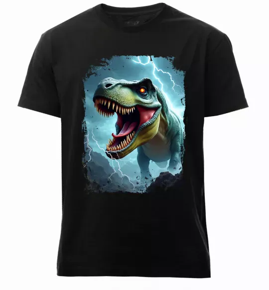 Мужская премиум футболка Thunder Rex Черный фото