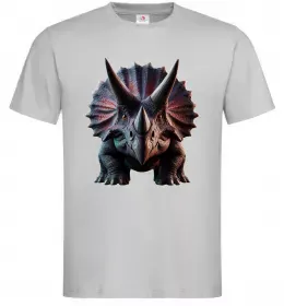 Мужская футболка Трицератопс Серый фото