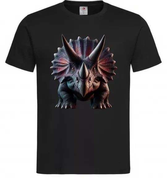 Мужская футболка Трицератопс Черный фото