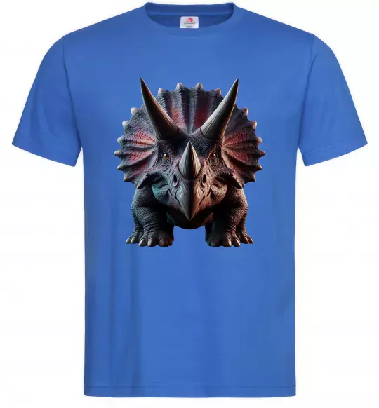 Мужская футболка Трицератопс Ярко-синий фото