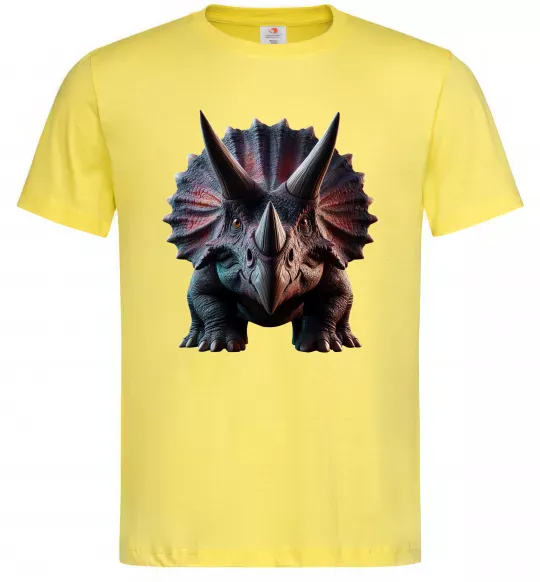 Мужская футболка Трицератопс Лимонный фото