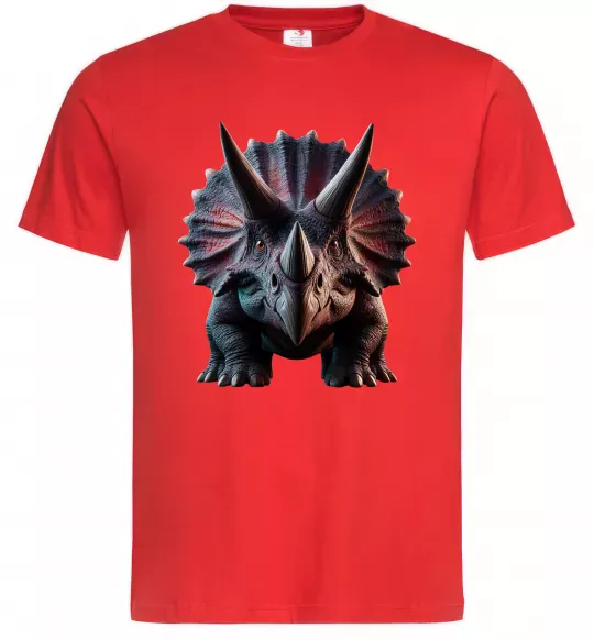 Мужская футболка Трицератопс Красный фото