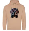 Женская толстовка (худи) Трицератопс Песочный фото