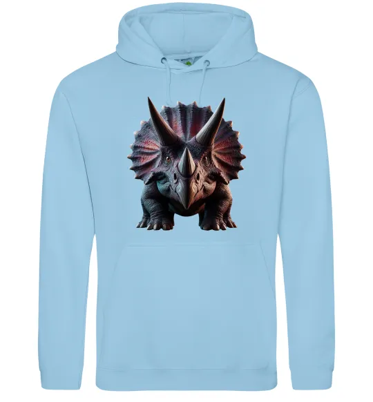 Женская толстовка (худи) Трицератопс Голубой фото