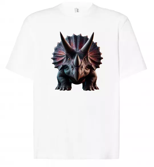 Футболка Оверсайз Трицератопс Белый фото