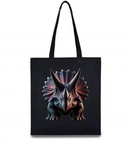 Еко-сумка Трицератопс Чорний фото