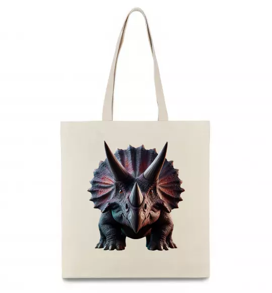 Еко-сумка Трицератопс Бежевий фото