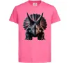 Детская футболка Трицератопс Ярко-розовый фото