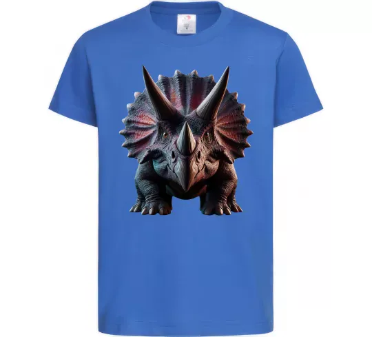 Детская футболка Трицератопс Ярко-синий фото