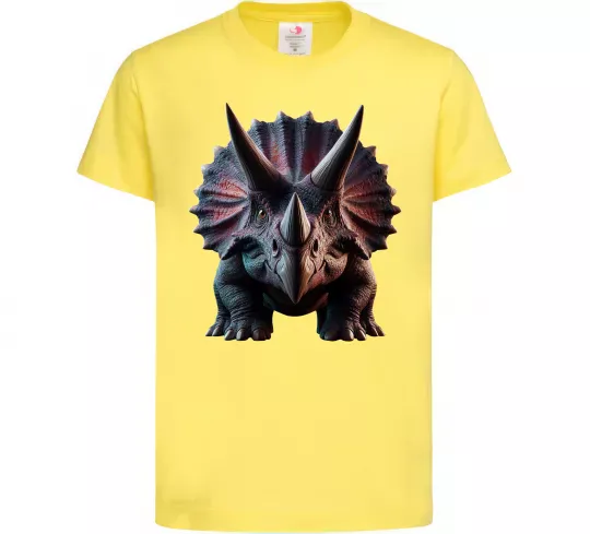 Детская футболка Трицератопс Лимонный фото