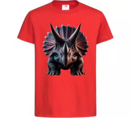 Детская футболка Трицератопс Красный фото