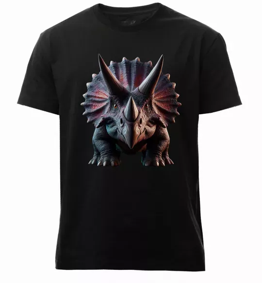 Мужская премиум футболка Трицератопс Черный фото