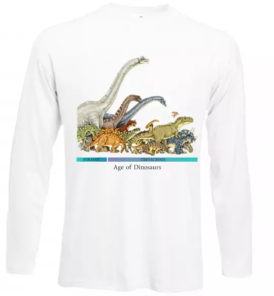 Лонгслів Age of dinosaurs Білий фото