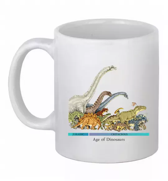 Чашка керамическая Age of dinosaurs Белый фото