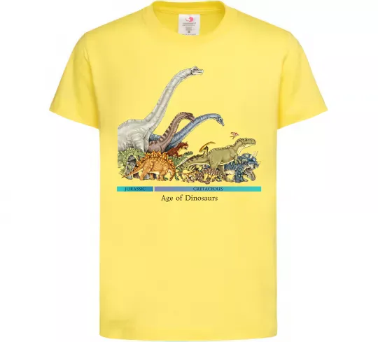 Детская футболка Age of dinosaurs Лимонный фото