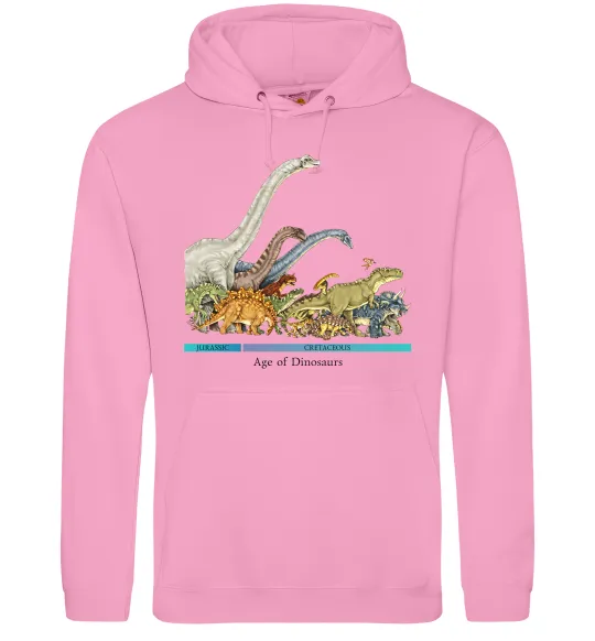 Мужская толстовка (худи) Age of dinosaurs Розовый фото