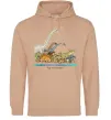 Мужская толстовка (худи) Age of dinosaurs Песочный фото