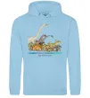 Женская толстовка (худи) Age of dinosaurs Голубой фото