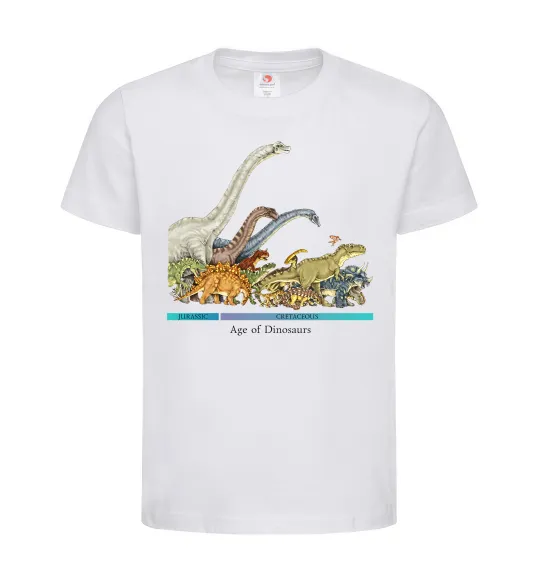 Детская футболка Age of dinosaurs Белый фото
