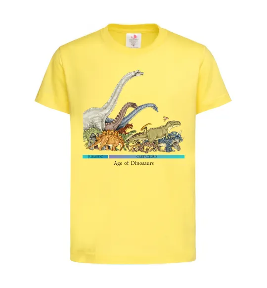 Детская футболка Age of dinosaurs Лимонный фото
