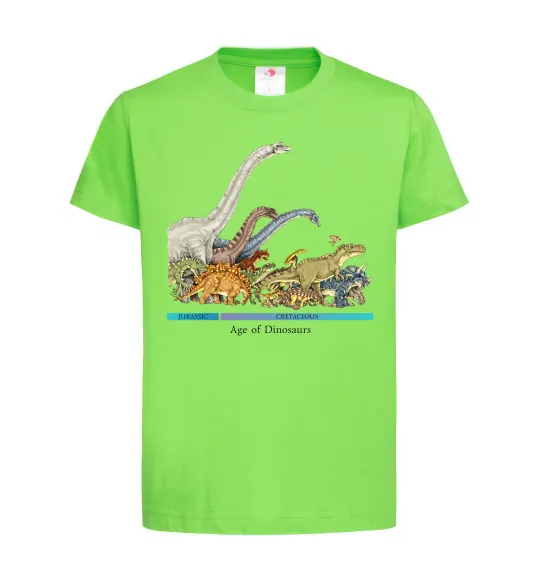 Детская футболка Age of dinosaurs Лаймовый фото
