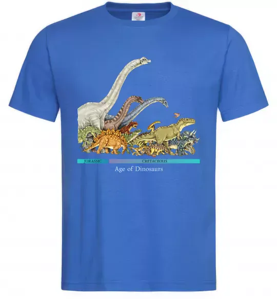 Мужская футболка Age of dinosaurs Ярко-синий фото