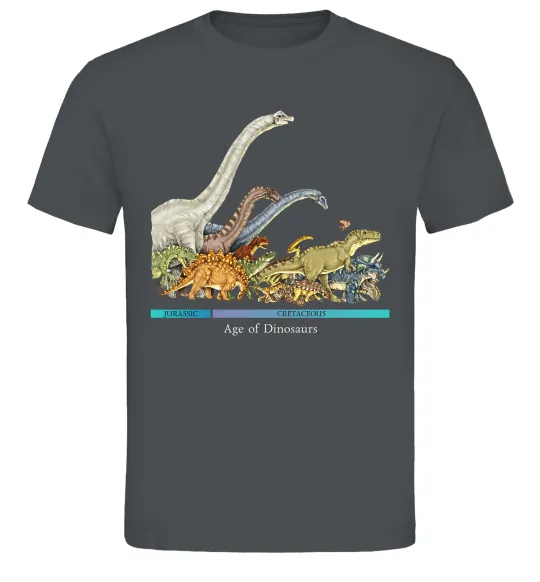 Мужская футболка Age of dinosaurs Графит фото