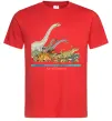 Мужская футболка Age of dinosaurs Красный фото