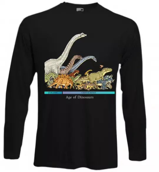 Лонгслів Age of dinosaurs Чорний фото
