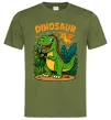 Чоловіча футболка Dinosaur Оливковий фото