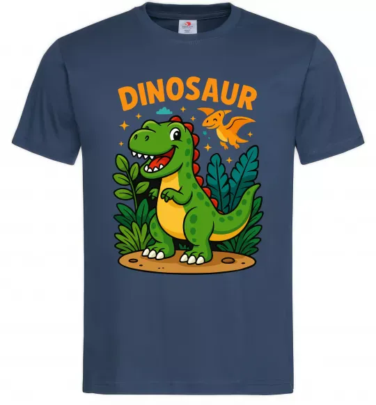 Чоловіча футболка Dinosaur Темно-синій фото