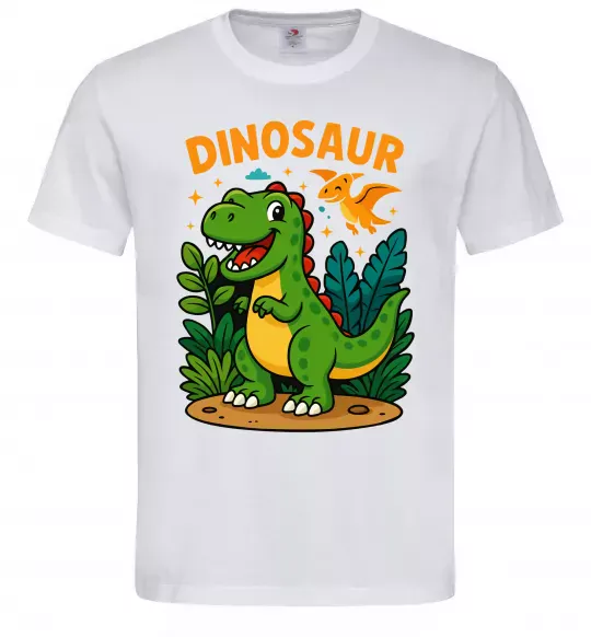 Чоловіча футболка Dinosaur Білий фото