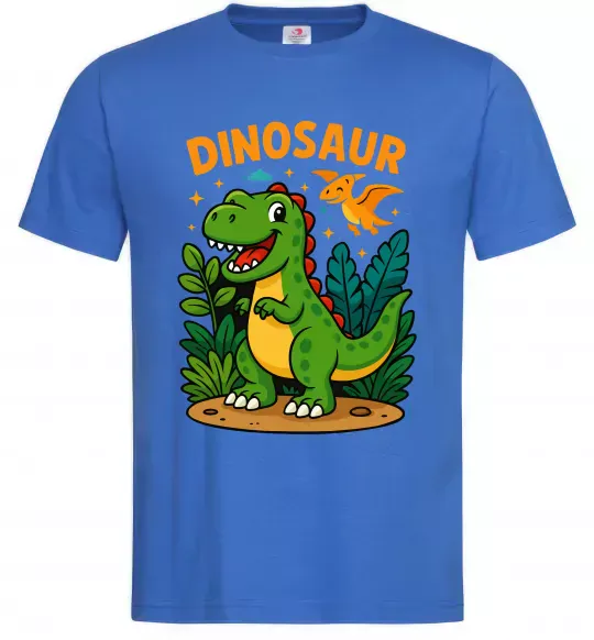 Чоловіча футболка Dinosaur Яскраво-синій фото