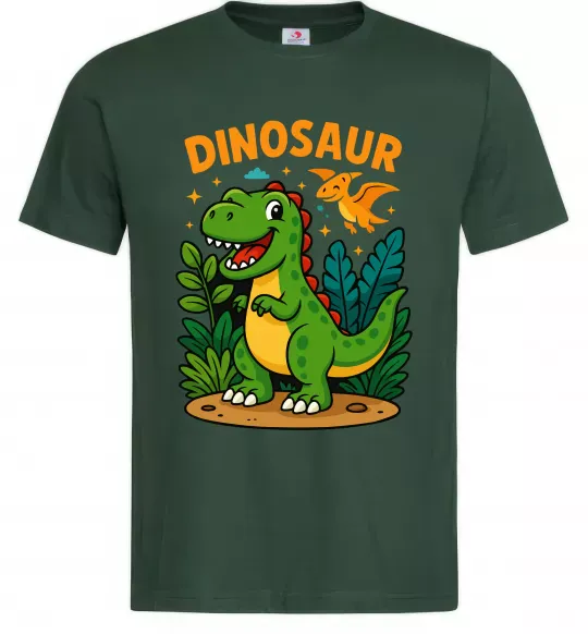 Чоловіча футболка Dinosaur Темно-зелений фото