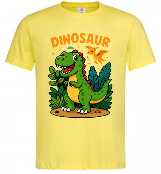 Чоловіча футболка Dinosaur Лимонний фото