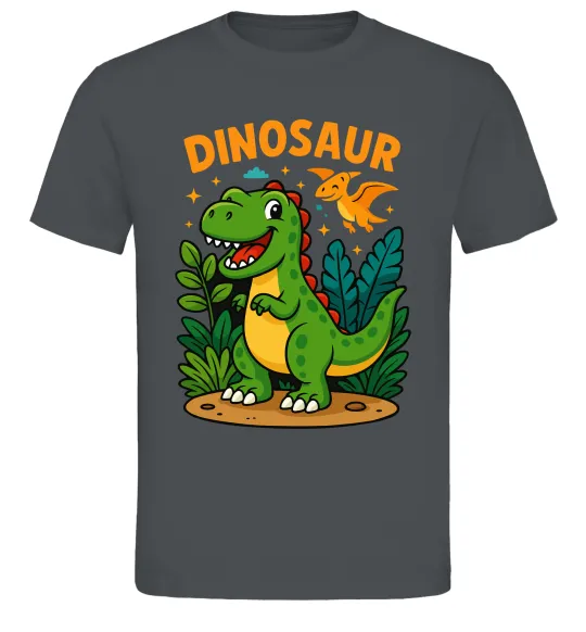 Чоловіча футболка Dinosaur Графіт фото