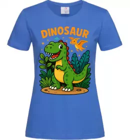 Женская футболка Dinosaur Ярко-синий фото