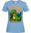 Жіноча футболка Dinosaur Блакитний фото